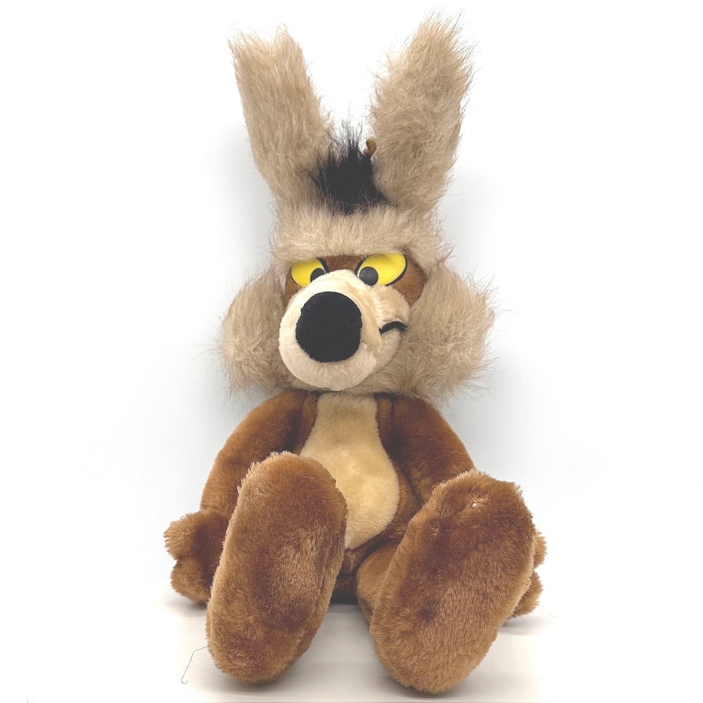 Vintage 1971 Mighty Star Wile E Coyote Looney Tunes Plush Toy Warner Bros‎ Rare